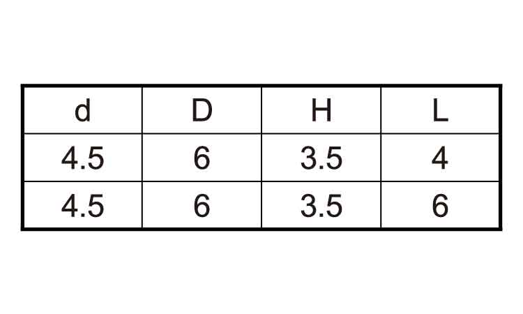 フォトスタンド金具メス(ミニ 2.0 4.5