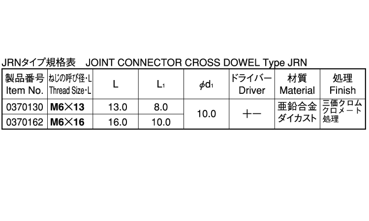 JRN(+ー)丸ナット ムラコシ 13.0 6.0