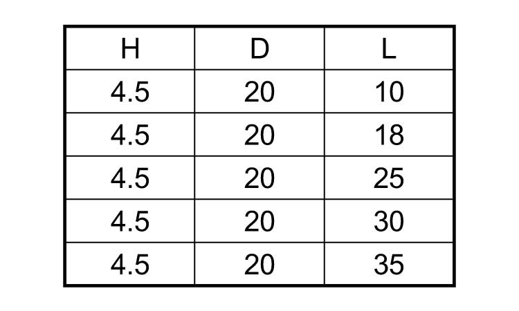 化粧ボルト 31号 D20 10.0 6.0