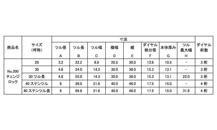 300 チェンジロック 20.0