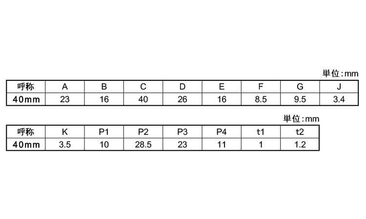 パッチン錠 1010N 40.0