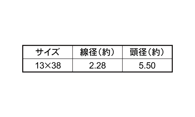 着色役物用釘 つや消し新茶 38.0 1.3