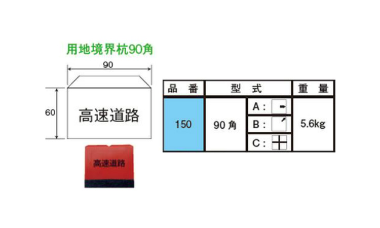 用地境界杭(B型