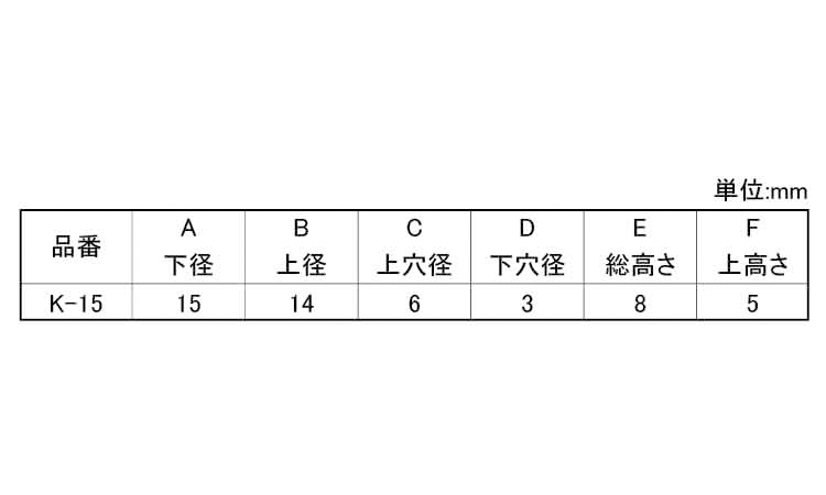 ゴム脚(Wナシ Kー15