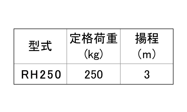 ロープホイスト(RH250