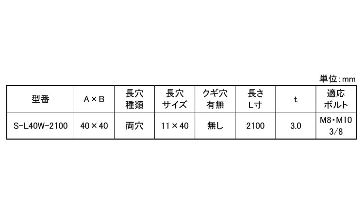 SCアングルL40W-2100
