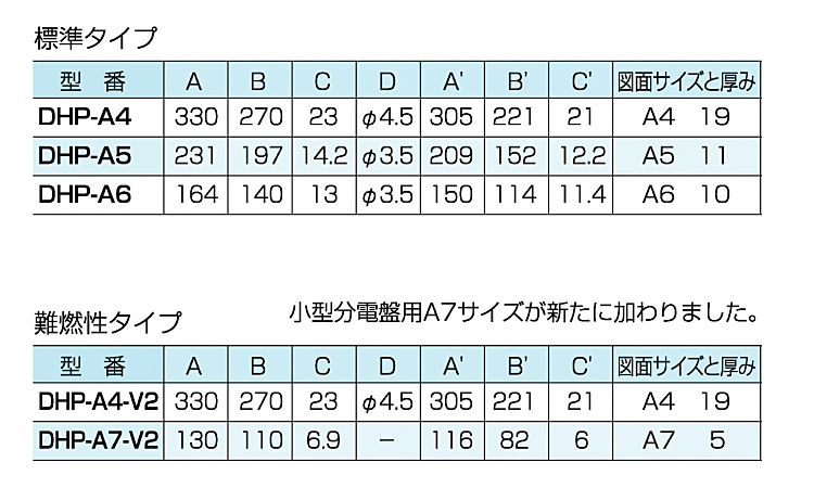 プラスチック図面ホルダー難燃A7