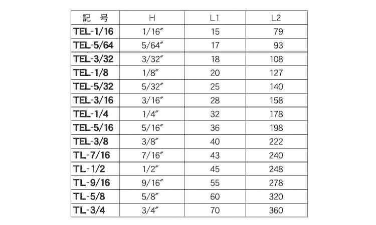 テーパーEXロングTEL(エイト 1/16