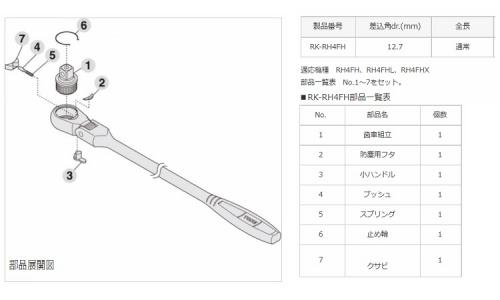 超ロング首振ラチェットH(RH4