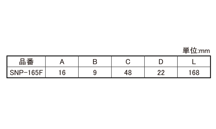 スリムプラニッパSNP-165F