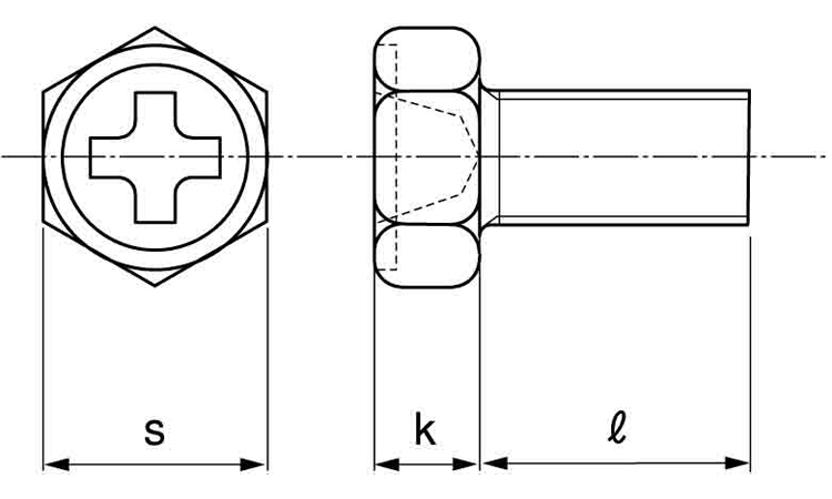 十字穴付(+)小形アプセット小ねじ(並目 10.0 8.0