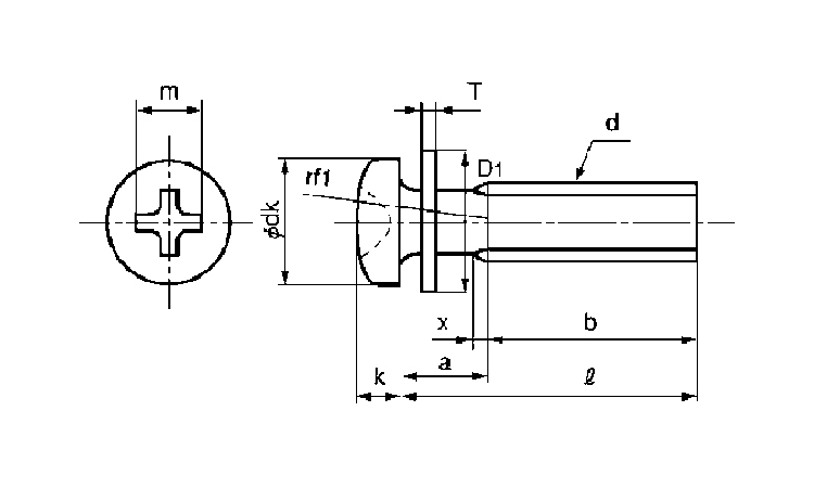 十字穴付(+)ナベI=1 4.0 2.0