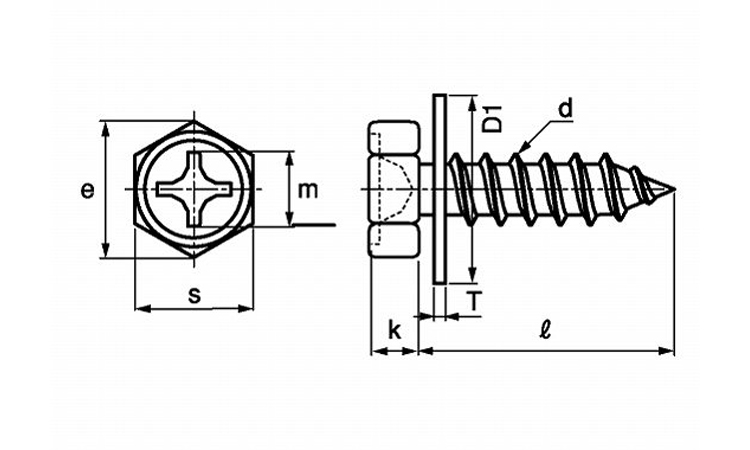十字穴付(+)A六角PD=1(20X1 16.0 6.0