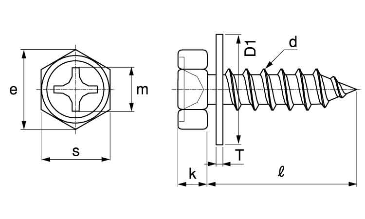 十字穴付(+)AアプセットP=N 12.0 5.0