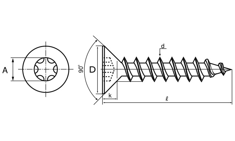TRX(A皿タッピン 40.0 6.0