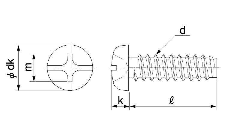 (+-)B0ナベタッピングネジ 6.0 2.0