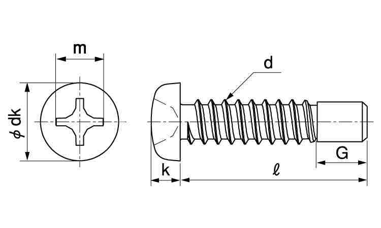 十字穴付(+)BRPナベ(輸入品) 20.0 4.0