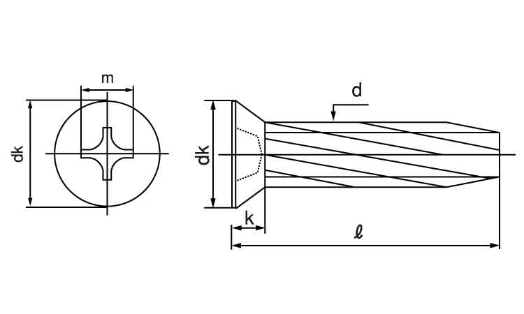 ダイヤスクリュー(+)皿D6 8.0 4.0