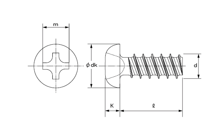 十字穴付(+)DELTA PT ナベ 4.0 2.0