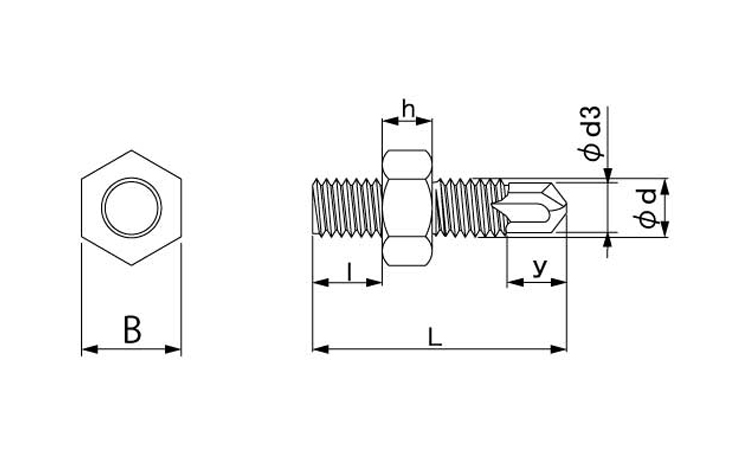ツインピアス 25.0 6.0