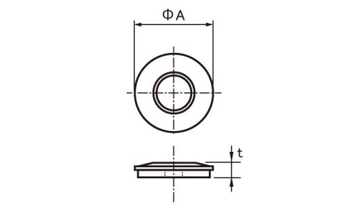 ボンデルワッシャー グレーゴム 4.0