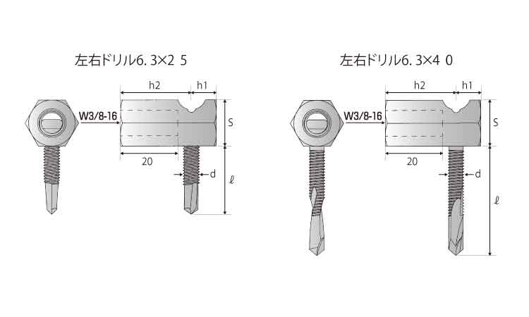 ジョイントハンガー(左右ドリル)