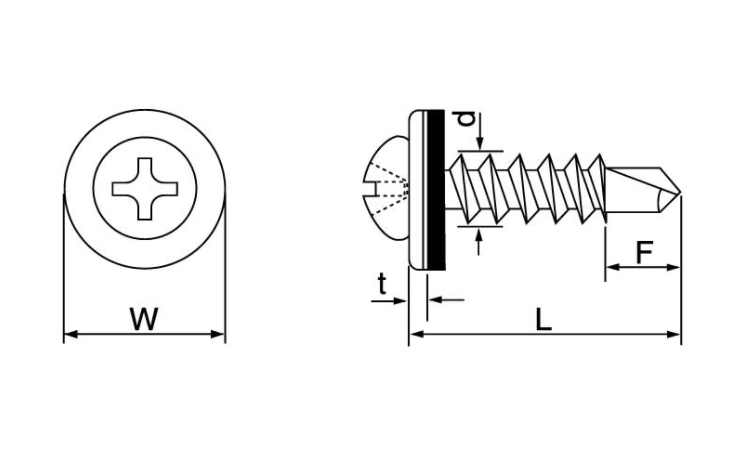 クイックビス シーリングナベ 13.0 4.0