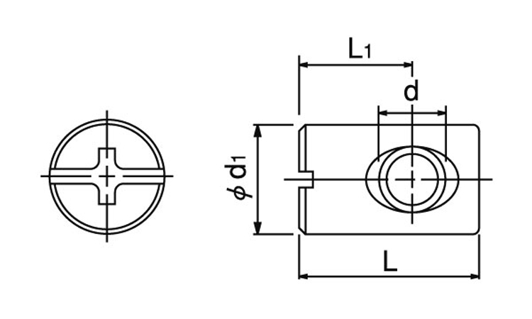 JRN(+ー)丸ナット ムラコシ 13.0 6.0