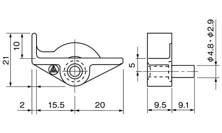 差込み棚ダボSM(L ムラコシ製 3.0