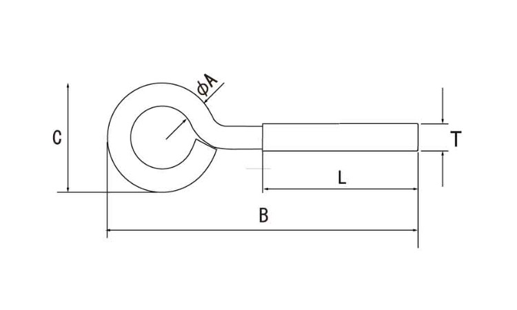 ヒートン(ナット付 3.0