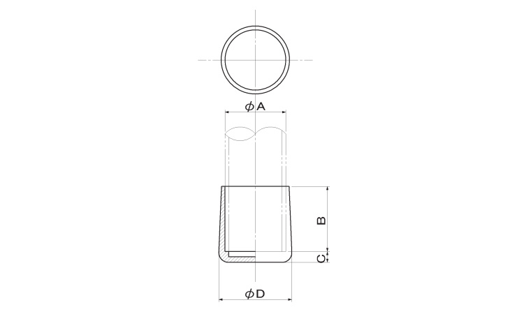 ポリ丸キャップアイボリーCAー2 1/2
