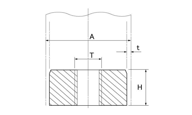 MN 丸パイプ用溶接ナット 6.0