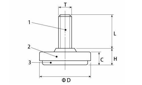 ダイキャストアジャスター底PUR 32.0
