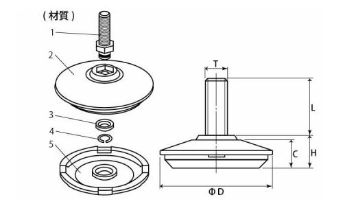 RDテーパーアジャスター M10 60.0