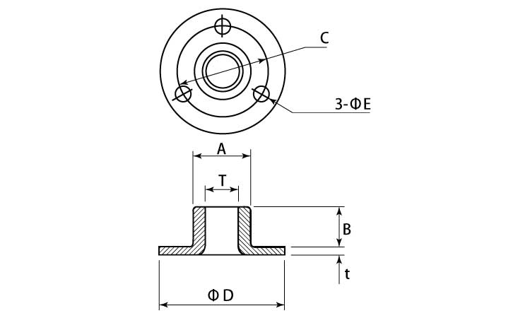 アジャスター用受座 N207 25.0