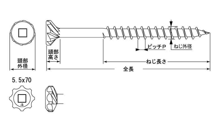 JPF セレーションビス 70.0 5.5