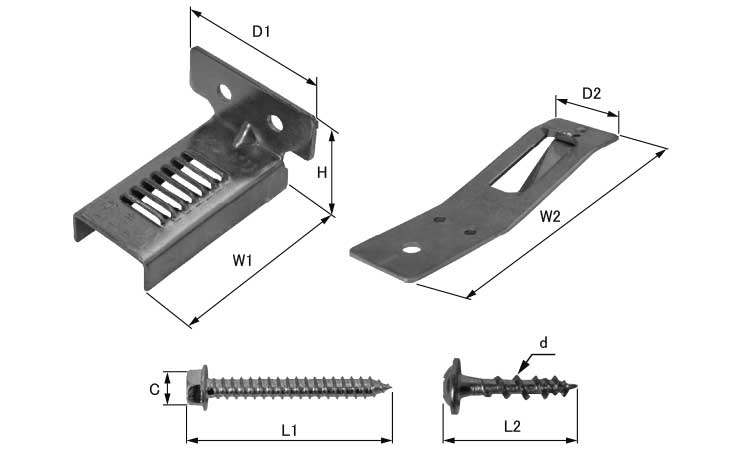 かもい上げ金具T(8号プラ箱
