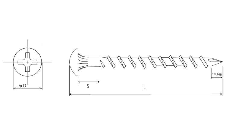 雨樋金具用 金具固定ビス 30.0 3.8