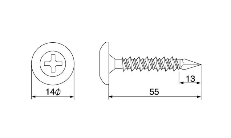 タイトフレーム用ビス(木下地 55.0 7.0