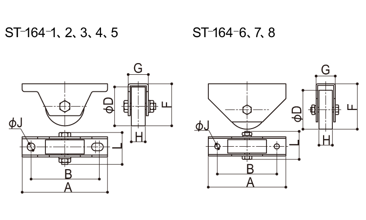 重量用戸車(F型)ST-164