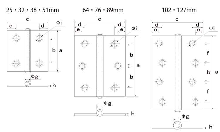 丁番(厚口(袋入り 51(2マイイリ