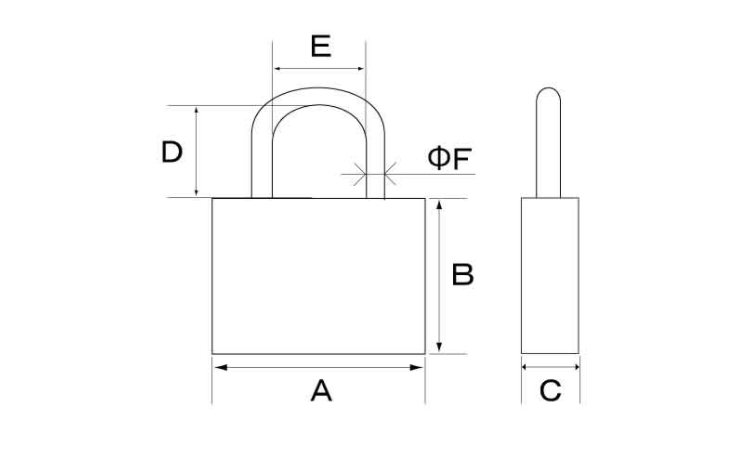 2100 南京錠 パック同一鍵 30.0