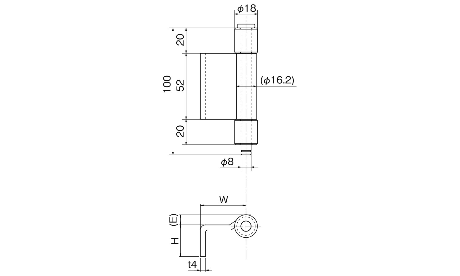 ステン防水型蝶番3管SA-33