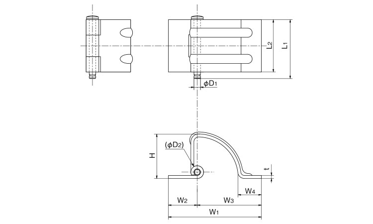 ステン裏蝶番SA-120-*