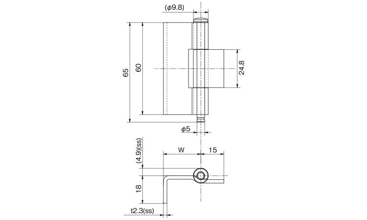 鉄 防水型蝶番A-79