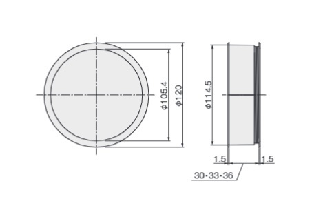 丸窓 フレーム(シルバー塗装)