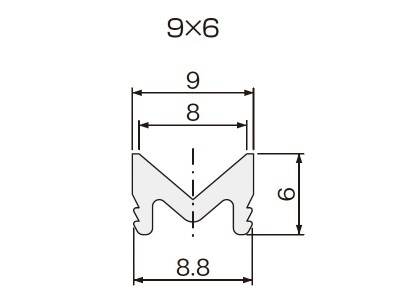 ツバ無しVレール アンバー