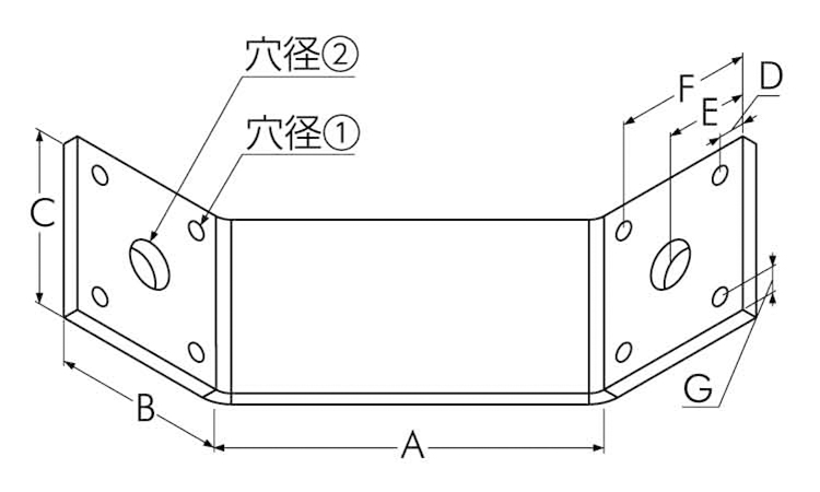 火打ち金具(黒塗装)