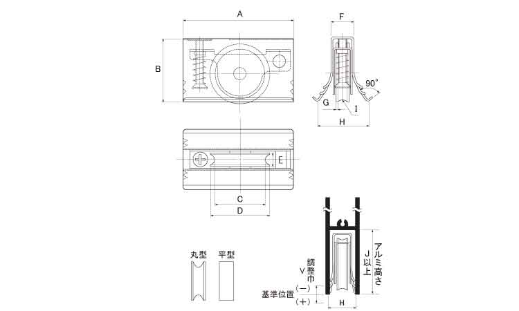 戸車(ADSー0141(ヨコヅナ