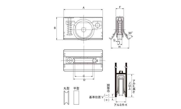 戸車(AESー0171(ヨコヅナ